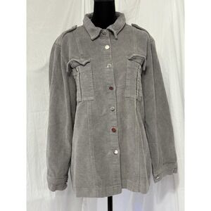 Flamingo  Corduroy Cotton Shirt‎ Jacket Gray Size X-Large 100% Cotton NWOT